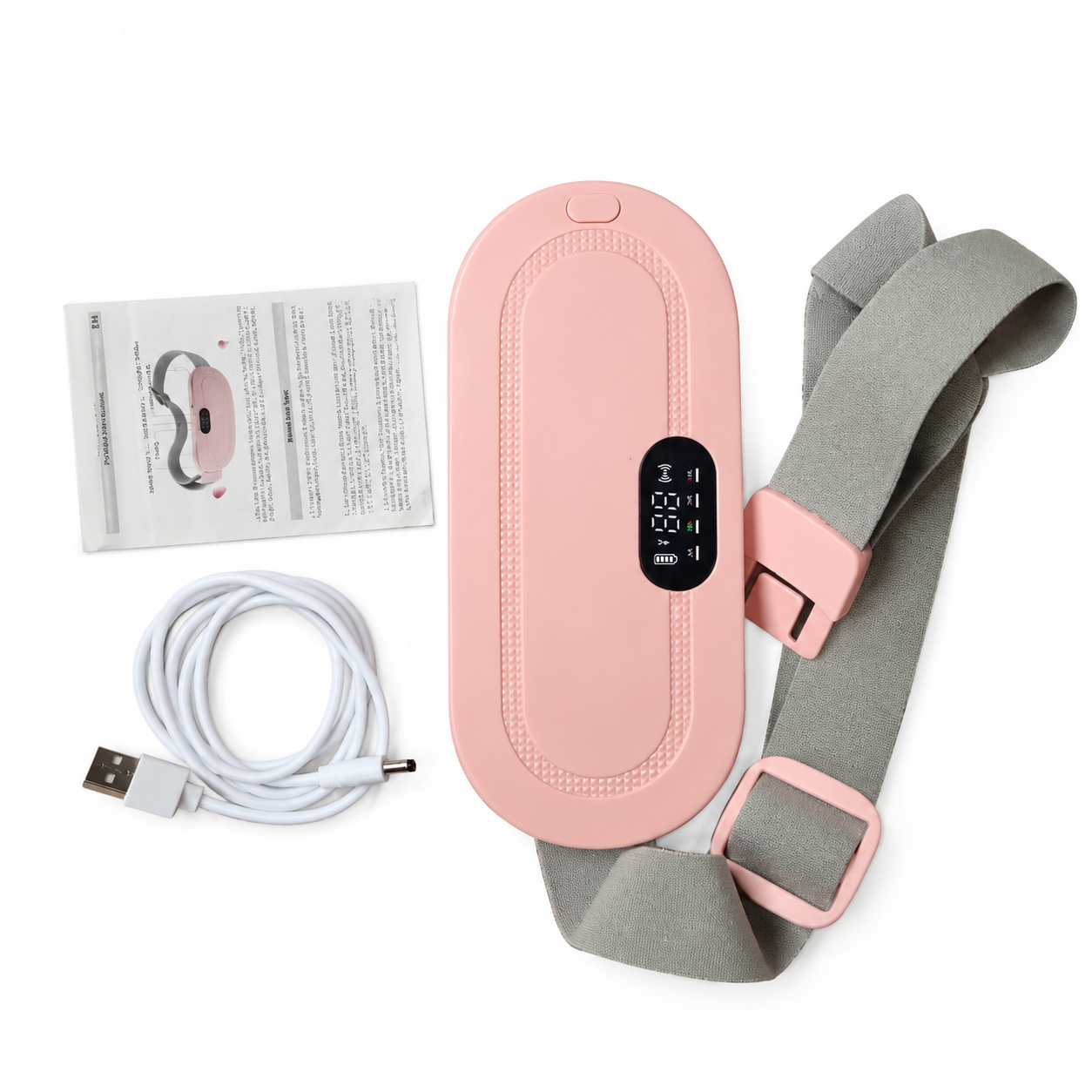 HerEase Comfort Belt with adjustable strap and USB charging cable